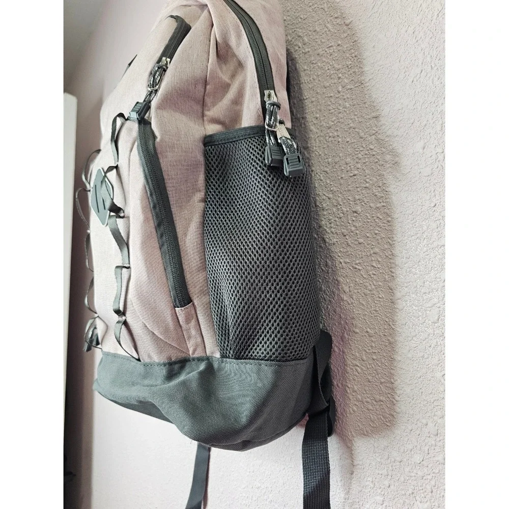 Eastsport Pink Gray Heathered Multi-Pocket Backpack School Travel Bag